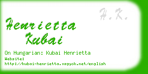 henrietta kubai business card